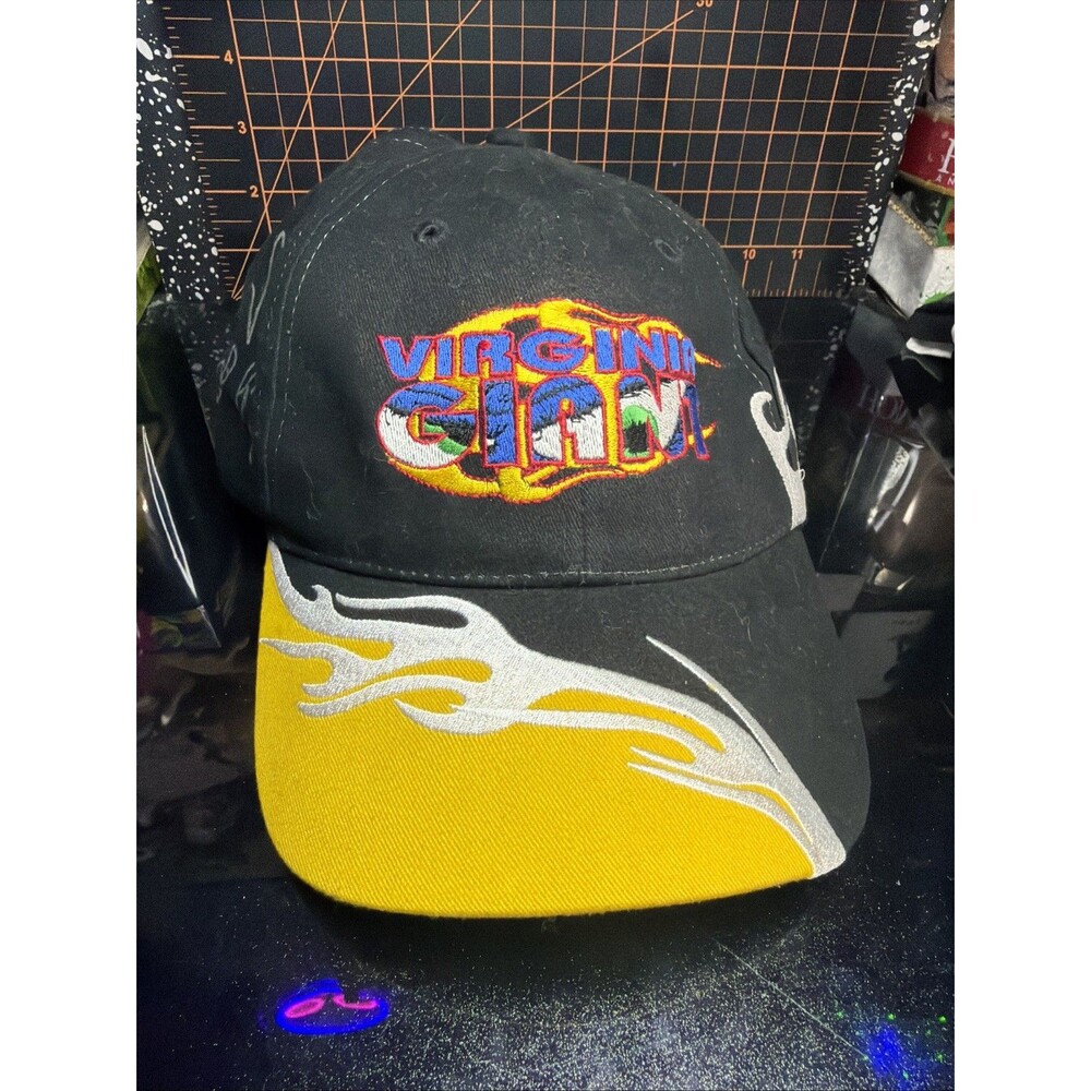 Vintage Virginia Giant Monster Truck Autographed Signed Flame Hat Cap Racing